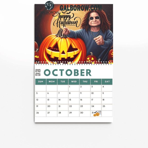 Ozzy Osbourne Happy New Year 2025 Wall Hanging Calendar