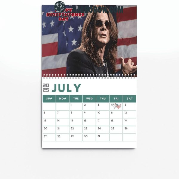 Ozzy Osbourne Happy New Year 2025 Wall Hanging Calendar