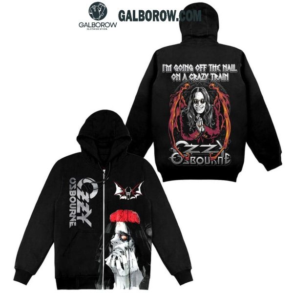 Ozzy Osbourne I’m Going Off The Nail On A Crazy Train Hoodie T-Shirt