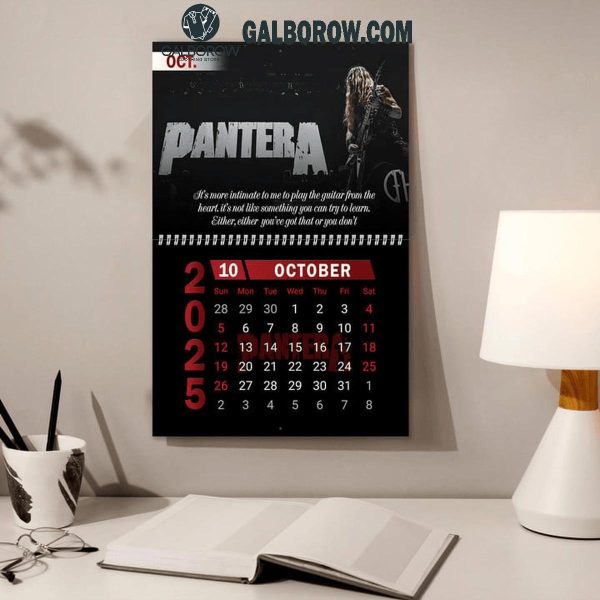 Pantera Happy New Year 2025 Wall Hanging Calendar