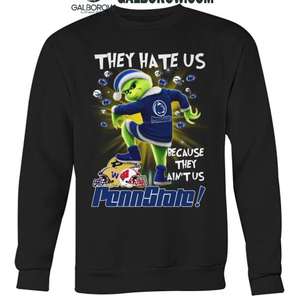 Penn State Nittany Lions 2024 They Hate Us The Grinch Merry Christmas T Shirt