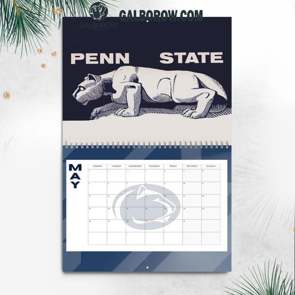 Penn State Nittany Lions Happy New Year 2025 Wall Hanging Calendar