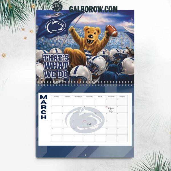 Penn State Nittany Lions Happy New Year 2025 Wall Hanging Calendar