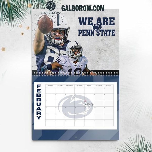 Penn State Nittany Lions Happy New Year 2025 Wall Hanging Calendar