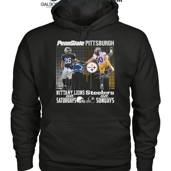 Penn State Nittany Lions On Saturdays 2024 Pittsburgh Steelers On Sundays T Shirt 2 kJun8.jpg