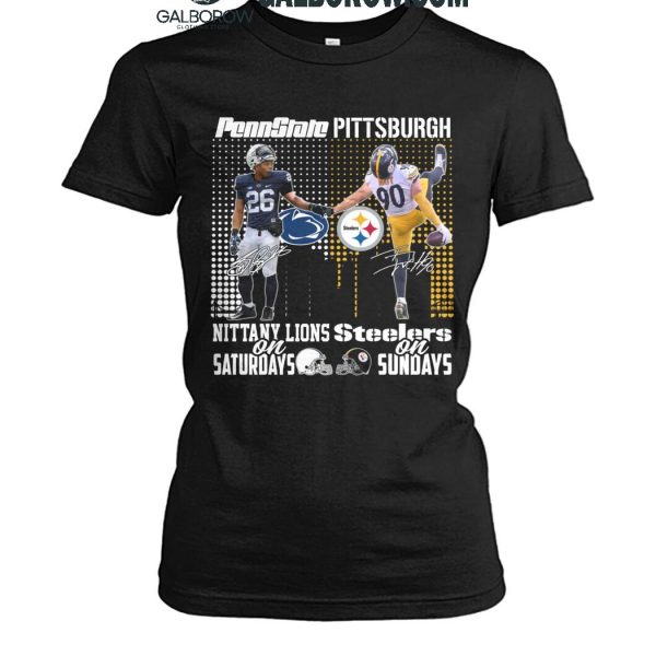 Penn State Nittany Lions On Saturdays 2024 Pittsburgh Steelers On Sundays T Shirt 4 ZHxfJ.jpg