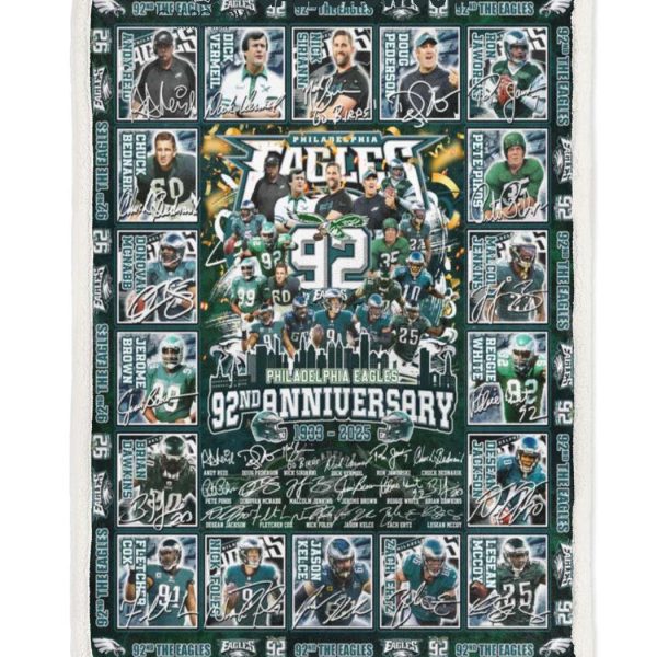 Philadelphia Eagles 92nd Anniversary 1933 2025 Fleece Blanket Quilt