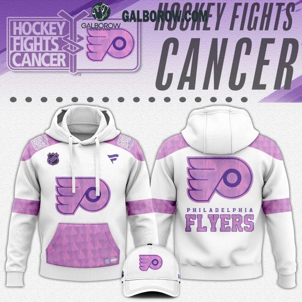 Philadelphia Flyers Fights Cancer One Team White Design Hoodie T-Shirt