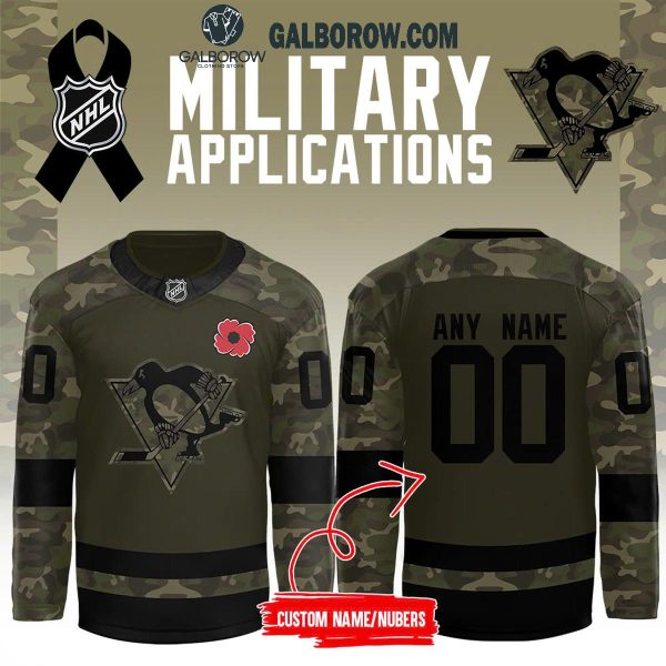 Pittsburgh Penguins 2024 Military Appreciation Night Personalized Hockey Jersey