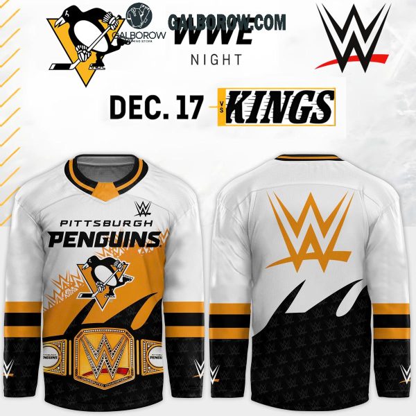 Pittsburgh Penguins 2024 WWE Night Of Champions Personalized Hockey Jersey