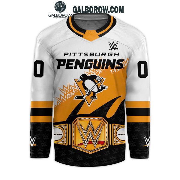 Pittsburgh Penguins 2024 WWE Night Of Champions Personalized Hockey Jersey