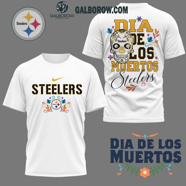 Pittsburgh Steelers Dia De Los Muertos Hoodie T-Shirt White Version