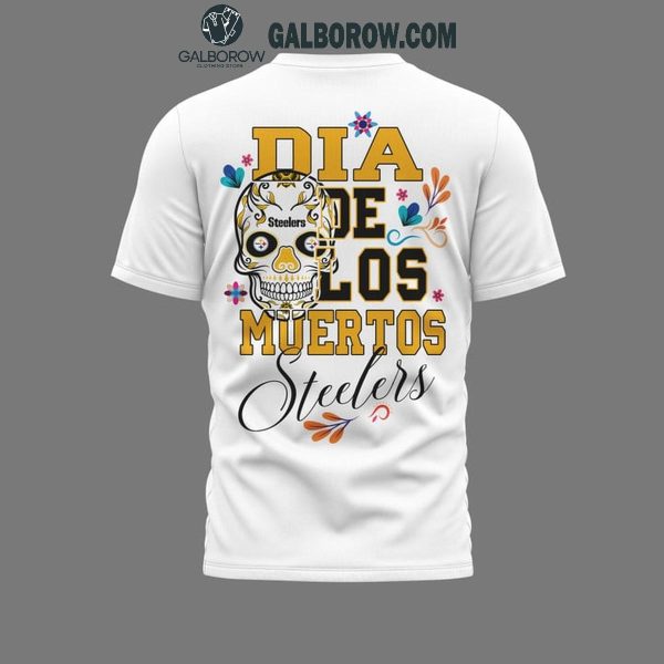 Pittsburgh Steelers Dia De Los Muertos Hoodie T-Shirt White Version