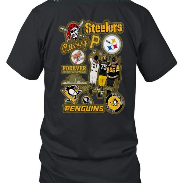 Pittsburgh Steelers Forever Fan Pittsburgh Penguins Back Side T-Shirt