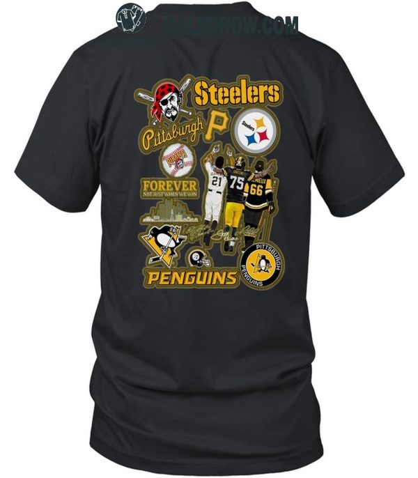 Pittsburgh Steelers Forever Fan Pittsburgh Penguins Back Side T-Shirt