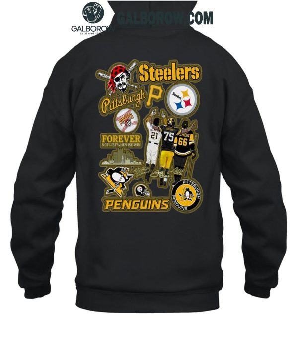 Pittsburgh Steelers Forever Fan Pittsburgh Penguins Back Side T-Shirt