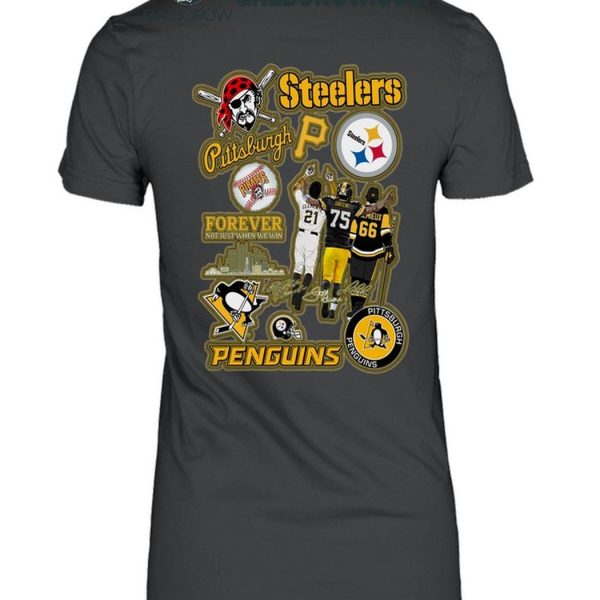 Pittsburgh Steelers Forever Fan Pittsburgh Penguins Back Side T Shirt