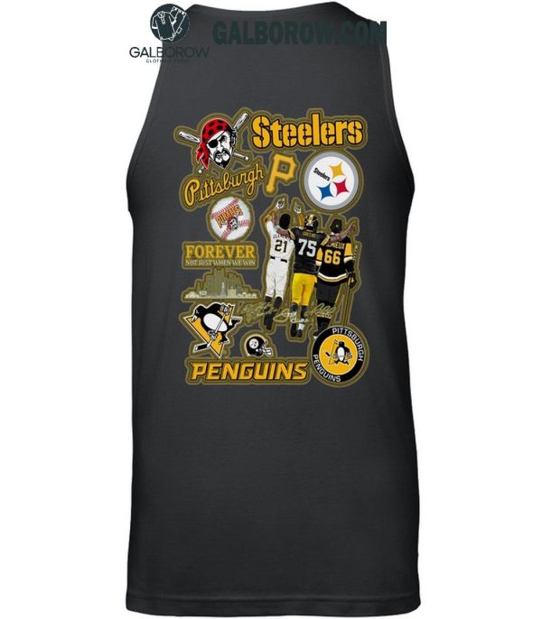 Pittsburgh Steelers Forever Fan Pittsburgh Penguins Back Side T-Shirt