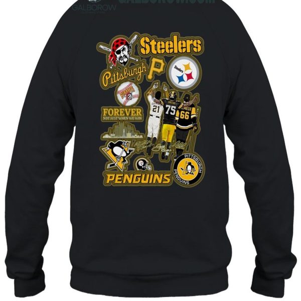 Pittsburgh Steelers Forever Fan Pittsburgh Penguins Back Side T Shirt