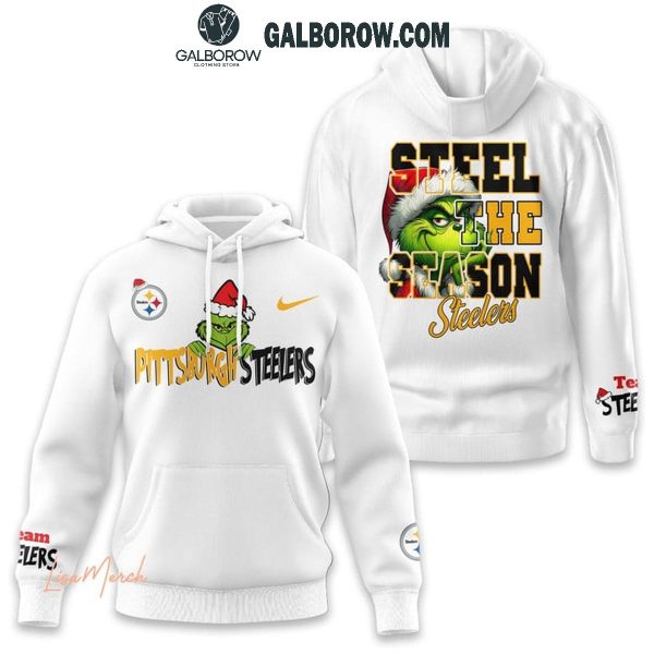 Pittsburgh Steelers Merry Christmas The Grinch Steel The Season Hoodie T-Shirt