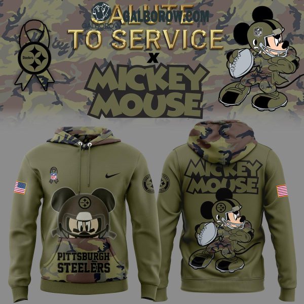 Pittsburgh Steelers Mickey Mouse Veteran Day 2024 Hoodie T-Shirt