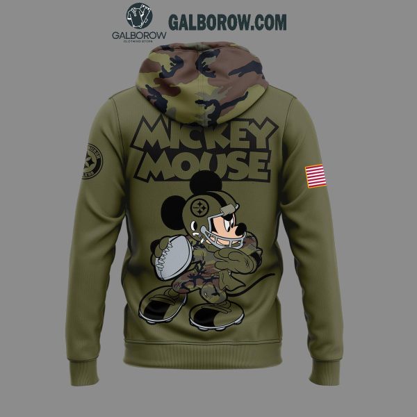 Pittsburgh Steelers Mickey Mouse Veteran Day 2024 Hoodie T-Shirt