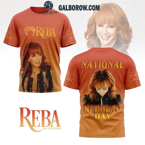 Reba McEntire National Redhead Day Orange Design Hoodie T-Shirt