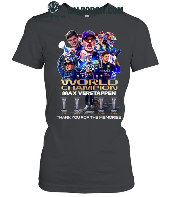 Red Bull Racing Max Verstappen 2024 World Champion T-Shirt