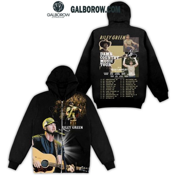 Riley Green Damn Country Music Tour 2025 With Ella Langley Hoodie T-Shirt