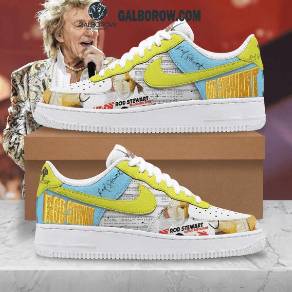 Rod Stewart Blood Red Roses 2024 Fan Air Force 1 Shoes