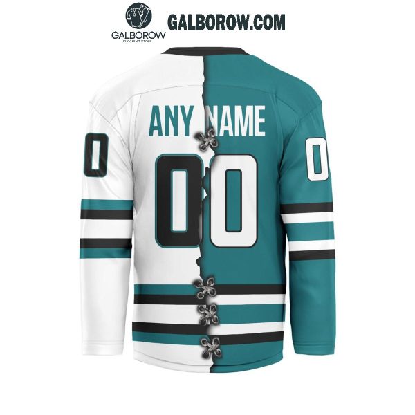 San Jose Sharks 2024 Home Mix Away Personalized Hockey Jersey