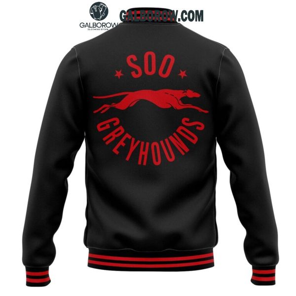 Sault Ste. Marie Greyhounds Soo Greyhounds Back In Black Baseball Jacket