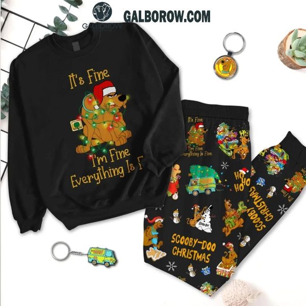 Scooby-Doo It’s Fine I’m Fine Everything Is Fine Christmas Fleece Pajamas Set