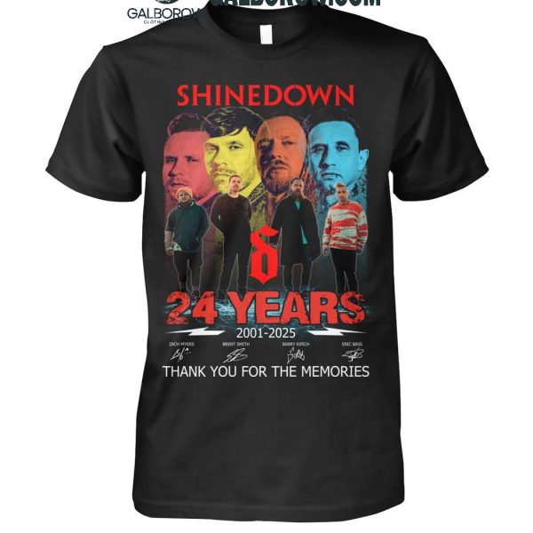 Shinedown 24 Years 2001-2025 Thank You For The Memories T-Shirt