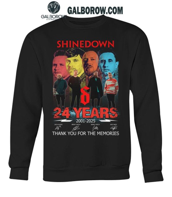 Shinedown 24 Years 2001-2025 Thank You For The Memories T-Shirt