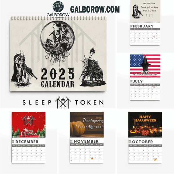 Sleep Token A Brand New Year 2025 Wall Hanging And Desk Calendar