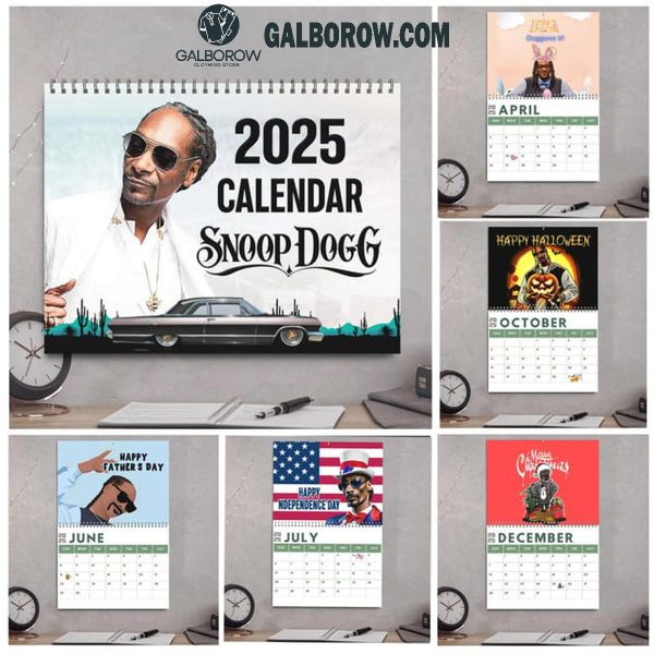 Snoop Dogg Happy New Year 2025 Wall Hanging And Desk Calendar