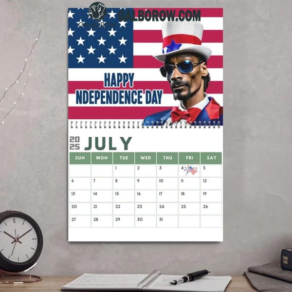 Snoop Dogg Happy New Year 2025 Wall Hanging And Desk Calendar