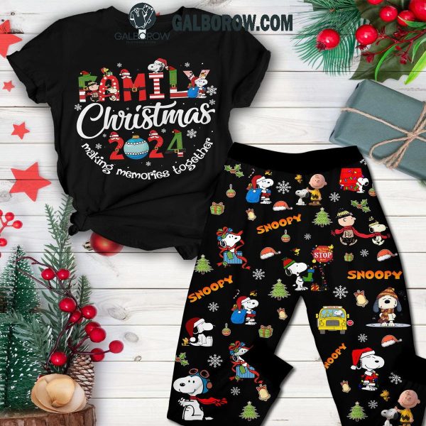 Snoopy Family Making Memories Together Christmas Story Fleece Pajamas Set