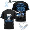 Snoopy Just Beat It Diabetes Awareness Be Strong Blue Version Hoodie T-Shirt