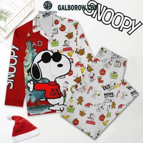 Snoopy Momy Peanuts Family Christmas 2024 Polyester Pajamas Set