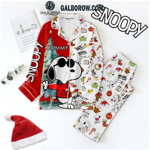 Snoopy Momy Peanuts Family Christmas 2024 Polyester Pajamas Set