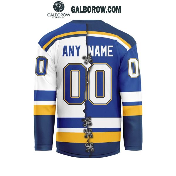 St. Louis Blues 2024 Home Mix Away Personalized Hockey Jersey