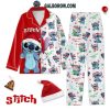 Snoopy Get Tangled In Christmas Light Satin Polyester Pajamas Set