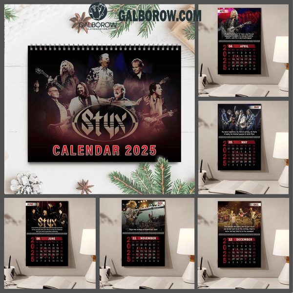 Styx Rock Band 2025 Wall Hanging Calendar