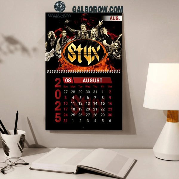 Styx Rock Band 2025 Wall Hanging Calendar