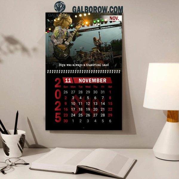 Styx Rock Band 2025 Wall Hanging Calendar