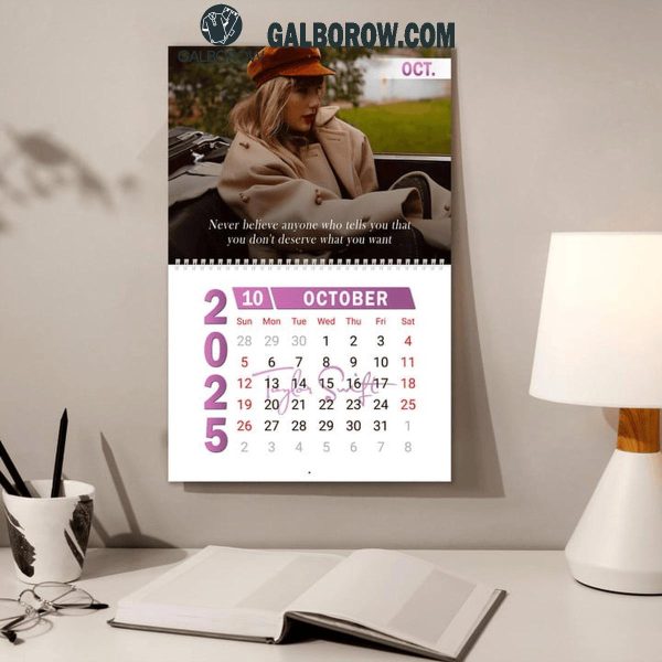 Taylor Swift Happy New Year 2025 Wall Hanging Calendar