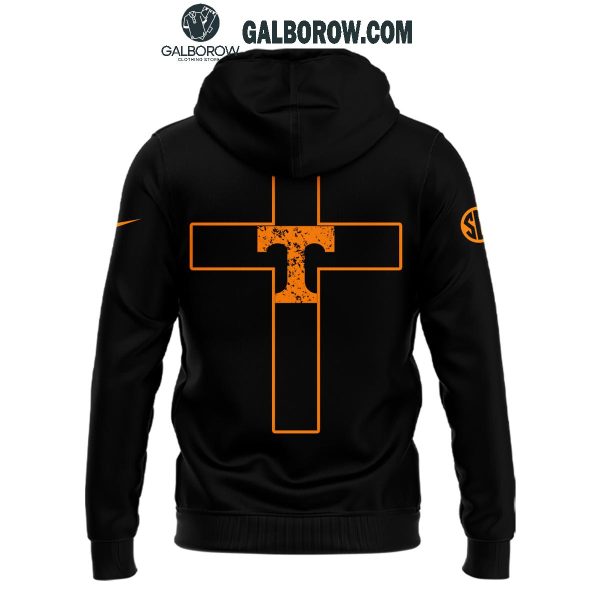 Tennessee Volunteers 2024 Football Fan Follow Jesus Black Hoodie T-Shirt