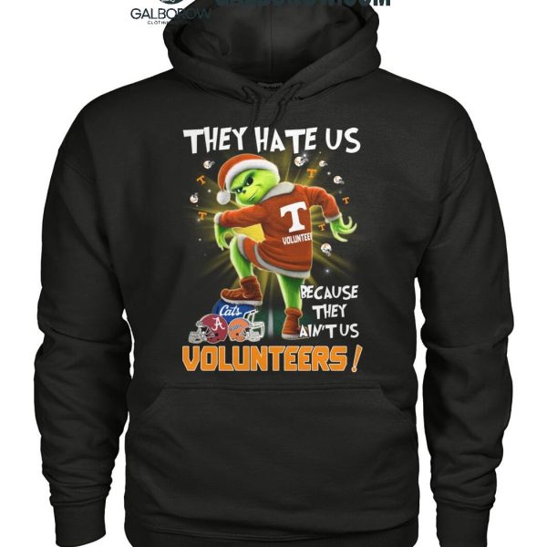 Tennessee Volunteers They Hate Us On Christmas The Grinch 2024 T Shirt